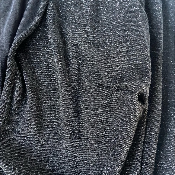 Astr Black Sparkle Long Sleeve V-Neck Bodysuit SzM - Picture 2 of 6